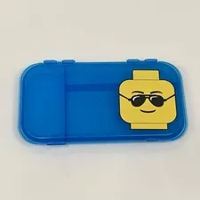 Lego 499307 Minifigure Storage Case - Blue + Yellow Head w/ Sunglasses