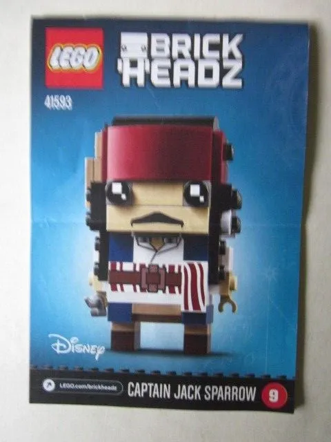 Lego Building Instructions Instruction 41593 Brick Headz Captain Hack Sparrow