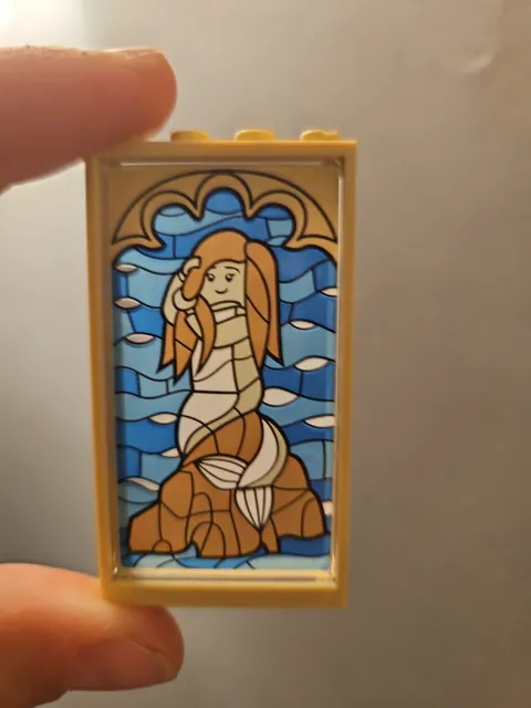 Lego Specialty Window Glass Panels w Sticker Harry Potter Mermaid From 75948