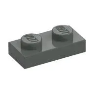 LEGO Part 3023 - Dark Gray Plate 1 x 2