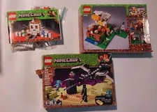 LEGO Minecraft The Chicken Coop 21140 The Skull Arena 21145 The End Battle 21151