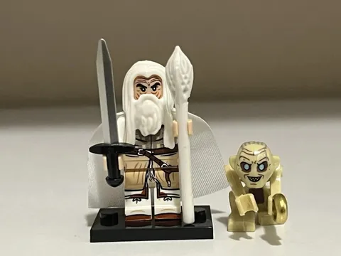 Lego Lord of the Rings Gandalf and Gollum Minifigure Custom Printed