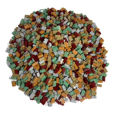 1x2 bricks building blocks colorful mixed - 98283 new! Lot 100x
