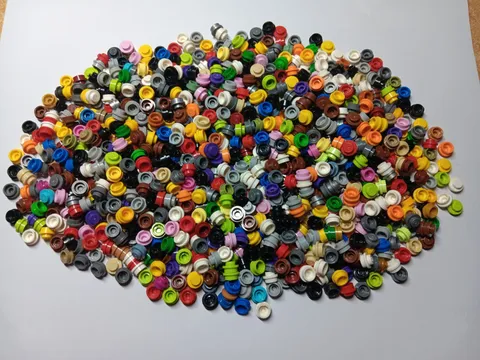 LEGO BULK LOT OF 1000 1X1 ROUND PLATES MIXED COLORS #4073