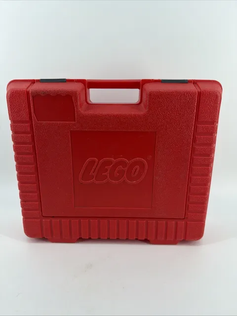 Vintage LEGO 1985 Red Plastic Storage Carrying Case Box Bin Tote