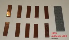 LEGO NEW 1x4 Reddish Brown Tile (10x) 4211194 Brick 2431