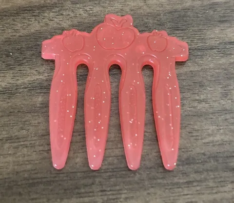 My Little Pony Clear Red Glitter Comb Hair Brush