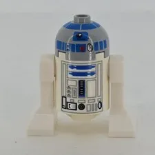 LEGO Star Wars Minifigure R2-D2 Light Bluish Gray Head (Genuine) Used Condition 