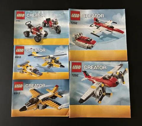 LEGO CREATOR Instruction Manuals Only Mixed Lot 7292 6912 5763