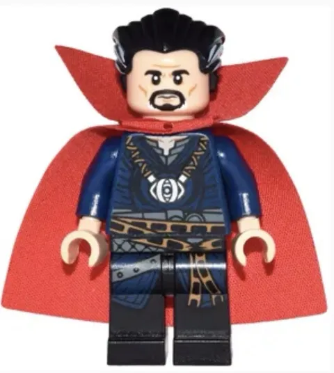 LEGO Doctor Strange Minifigure necklace, cloth starched cape, and collar/ 2016
