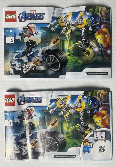 Lego Instruction Manuals 76142 Marvel Avengers Book 1 & 2 Booklets ONLY