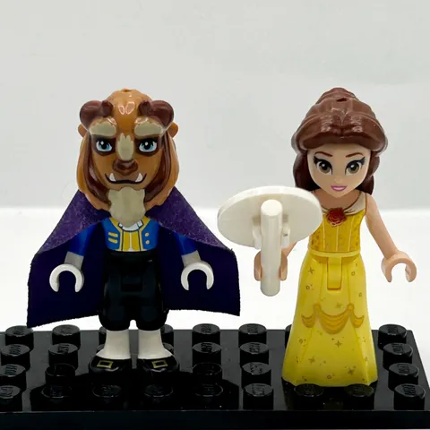 New LEGO Disney Princess Minifigures Belle & Beast (dp126 dp127) 43196 Mini Doll