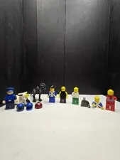 Vintage LEGO Minifigure Parts Lot Horse Motorcycle Pirate Police Racing