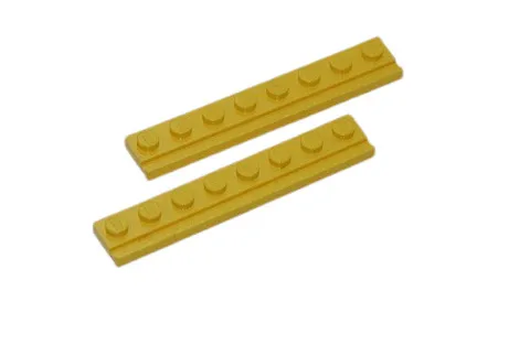 2 Lego® TRAIN Railway 9V 12V RC Slide Guide Rail 8x1 YELLOW