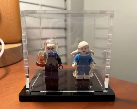 LEGO Batman Animated Series Mr Freeze and Nora Custom Minifigures W/ Snow globe.