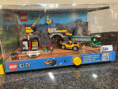 LEGO Retail Display Case With Retired Set #4204 The Mine