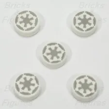 LEGO® Star Wars Imperial Cog Part 1 x 1 Round Tile Galactic Empire 98138pb086 x5