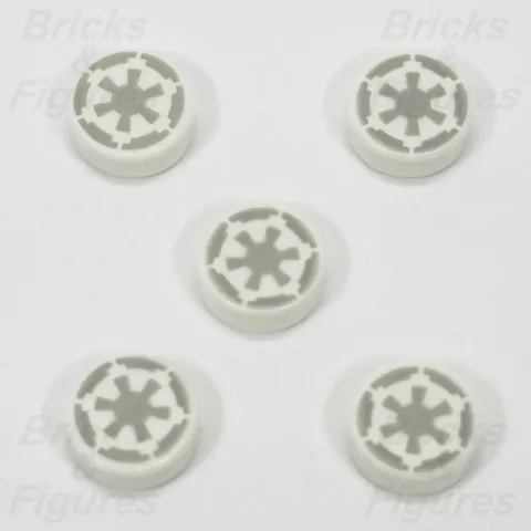 LEGO® Star Wars Imperial Cog Part 1 x 1 Round Tile Galactic Empire 98138pb086 x5