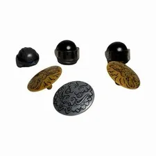 LEGO - Shield - Round Ninjago Dragon Head Lot Of 3