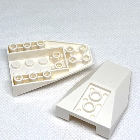 LEGO Parts - White Wedge 6 x 4 Triple Inverted - No 4856b - QTY 2