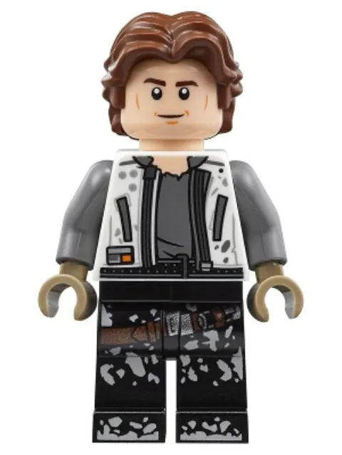 LEGO® Minifig sw0915 - Han Solo, White Jacket, Black Legs with Dirt Stains