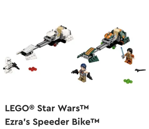 LEGO Star Wars Rebels Ezra's Speeder Bike 75090 267pc, all pieces/figs, no box