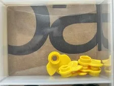 LEGO Parts - Yellow Plant Plate, Round 1 x 1 3 Layered Leaves - No 32607 - QTY 5