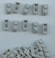 LEGO x 20 Light Bluish Gray Plate 1 x 2 3023