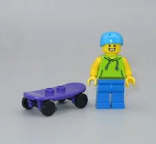 LEGO Skateboarder with skateboard  City Town minifigure 60253 Ice Cream Truck