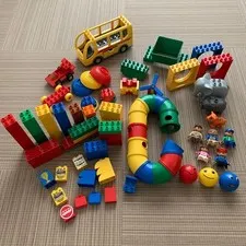 LEGO Duplo Curvy Coaster Animals Bus Car Blocks Lot Japan