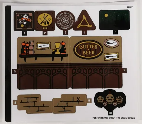 LEGO STICKER SHEET #2 ONLY 76388 HOGSMEADE VILLAGE VISIT from set New & Genuine