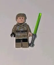 LEGO Star Wars: Luke Skywalker in Endor Outfit with Dark Green Lightsaber