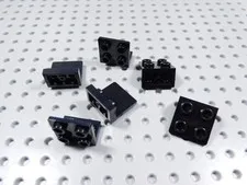 LEGO Lot of 6 Black 1x2-2x2 Inverted Brackets BF