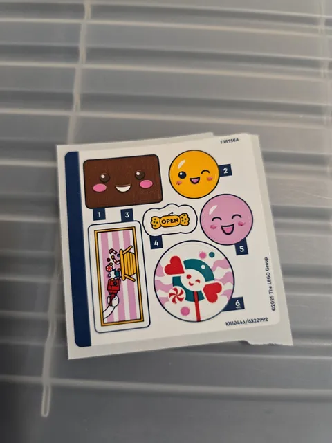 Lego 42649 Sticker Sheet Decal Heartlake Candy Shop