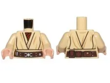 LEGO® Part 973pb1584c01 - Torso SW Layered Shirt, Reddish Brown