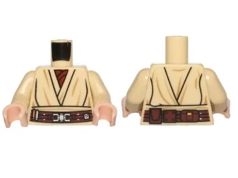 LEGO® Part 973pb1584c01 - Torso SW Layered Shirt, Reddish Brown