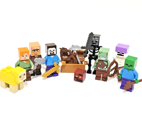 LEGO Minecraft Minifigure Lot Genuine Adventure Figures w/ Tools & Weapons