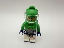 LEGO CITY Part cty1694 - Astronaut, green, male - 1pc