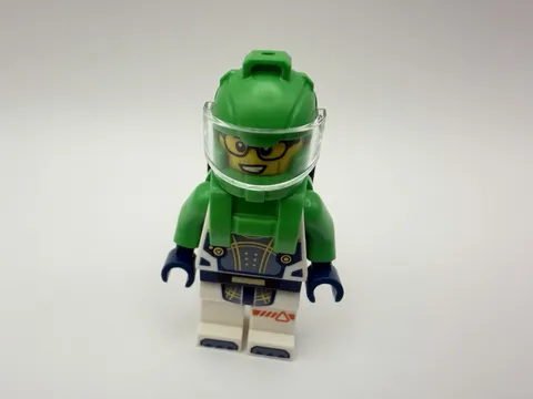 LEGO CITY Part cty1694 - Astronaut, green, male - 1pc