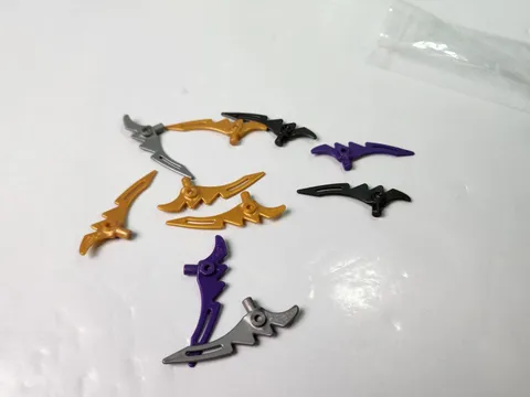 LEGO 93555 Pearl Gold, Purple, Silver, Black Claw Blade Lot of 10 Ninjago Weapon