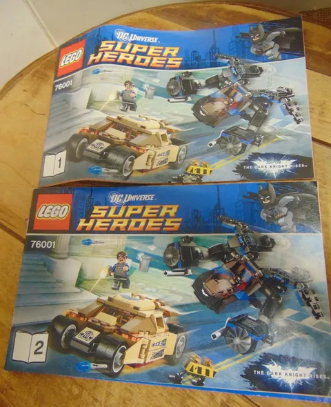 Lego Super Heroes 76001 INSTRUCTION MANUALS ONLY Dark Knight Rises DC Universe