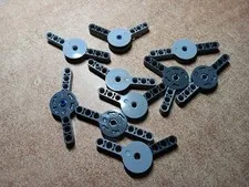 LEGO LOT 10 TECHNIC ROTATION JOINT DISC ASSEMBLY 3L LIFTARM THICK GRAY 44225