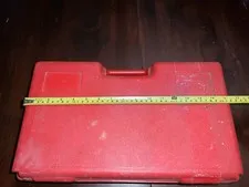 Vintage 1980's Red Lego Large Plastic Storage Carrying Case 9.5x16.5”