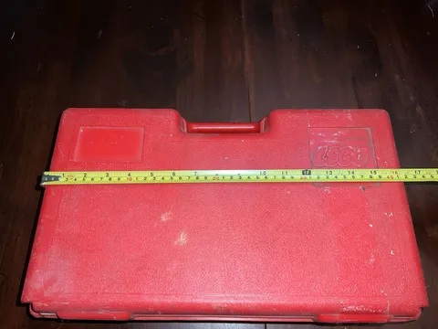 Vintage 1980's Red Lego Large Plastic Storage Carrying Case 9.5x16.5”