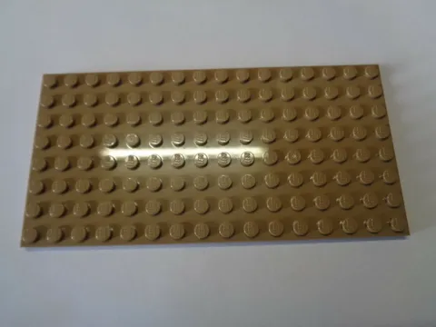 Lego Plate Plate 8 x 16 92438 Dark Tan New New