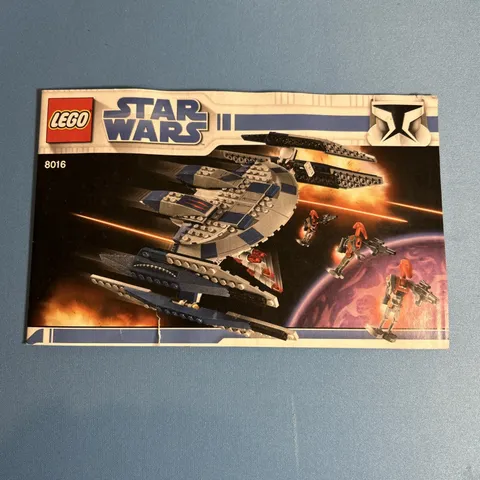 LEGO Star Wars 8016 Hyena Droid Bomber Instruction Manual Booklet ONLY
