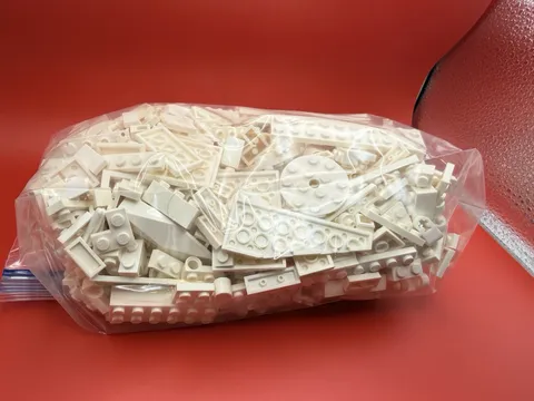 More Than  1 Lb WHITE LEGO Pieces Assorted