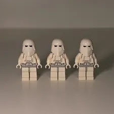 LEGO Star Wars Snowtrooper Minifigures Lot of 3 Plastic, Ages 4+, Space