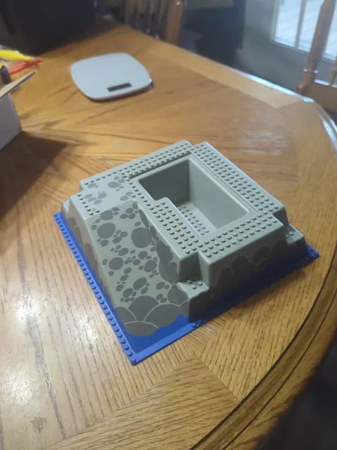 Vintage Lego Raised Gray Blue Baseplate #2552 Pirates 6276 6277 32 x 32 Ramp Pit