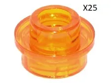 LEGO Parts 85861 Plate, Brick, Round 1 x 1 with Open Stud x 25 pieces